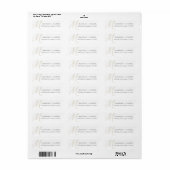 Eenvoudig Chic Modern Monogram Return Address Labe Etiket (Full Sheet)