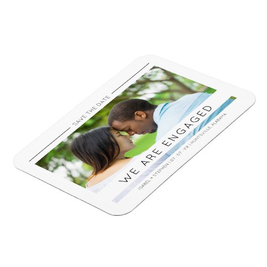 Eenvoudig Chic Modern Typography Script Photo Coup Magneet (Linkerzijde)