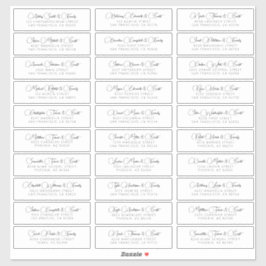 Eenvoudig Chic Modern Weddenschap Adres Sticker