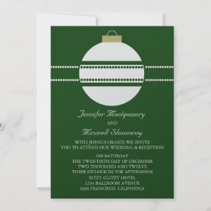 Eenvoudig Chic Ornament Holiday Weddenschap Uitnod Kaart