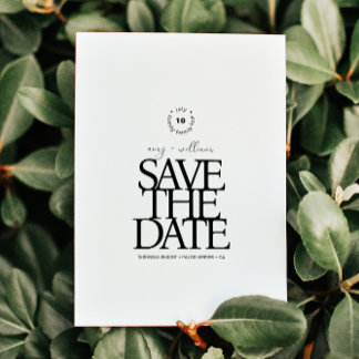Eenvoudig chic · Stijlvol modern minimalistisch ·  Save The Date
