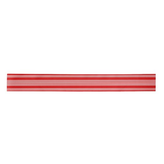 Eenvoudig Chic White Stripes Pattern op Red Lint (Voorkant)