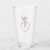 Eenvoudig Christelijk kruisje Glas (Achterkant)