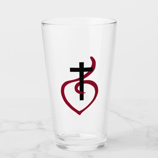 Eenvoudig Christelijk kruisje Glas (Voorkant)