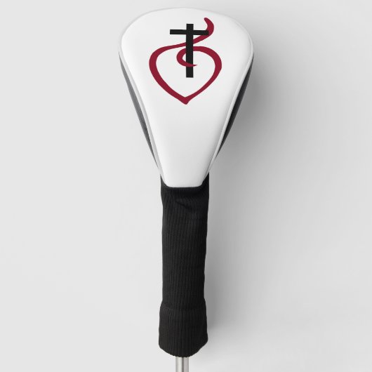 Eenvoudig Christelijk kruisje Golfheadcover (Voorkant)