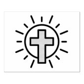 Eenvoudig Christelijk kruisje Rubberstempel (Afrduk)