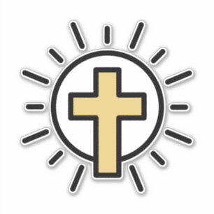 Eenvoudig Christelijk kruisje Sticker