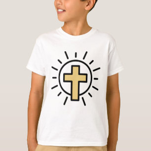 Eenvoudig Christelijk kruisje T-shirt