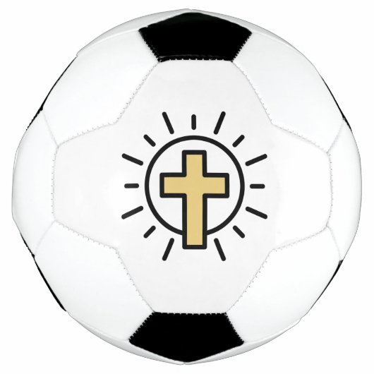 Eenvoudig Christelijk kruisje Voetbal (Voorkant)