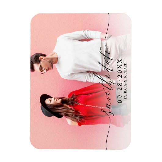 Eenvoudig Cisco Script Weddenschap Save the Date P Magneet (Verticaal)