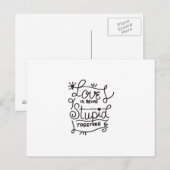 Eenvoudig citaat voor zwarte & witte handtekeninge briefkaart (Voorkant / Achterkant)