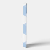 Eenvoudig  Classic Blauw Gingham Goud Monogram Case-Mate iPhone Case (Achterkant / Rechts)