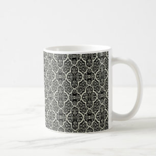 Eenvoudig Classic Damask Mok, zwart Koffiemok