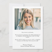 Eenvoudig Classic High School Afstuderen Aankondiging (Achterkant)