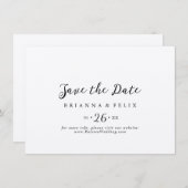 Eenvoudig Classic Kraft Horizontal Wedding Save The Date (Voorkant / Achterkant)
