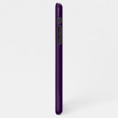 Eenvoudig Classic Midnight Paarse Script Monogram iPhone Hoesje (Linkerkant)