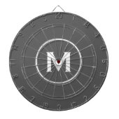 Eenvoudig Classic Monogram grijs Dartbord (Voorkant)