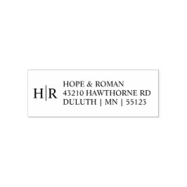 Eenvoudig Classic Monogram Return Address Zelfinktende Stempel