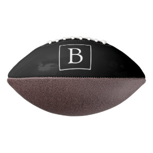 Eenvoudig Classic Monogram   Zwarte tekst met witt American Football