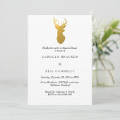 Eenvoudig Classy Gold Antler Moderne repetitie Kaart (Staand voorkant)