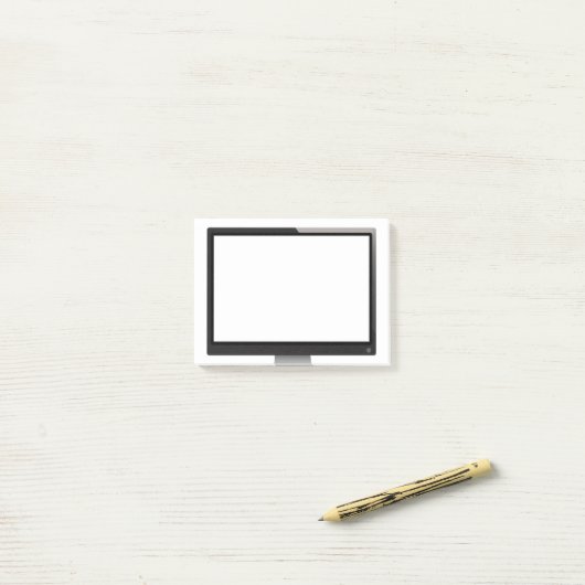 Eenvoudig computermonitorontwerp post-it® notes (Op bureau)