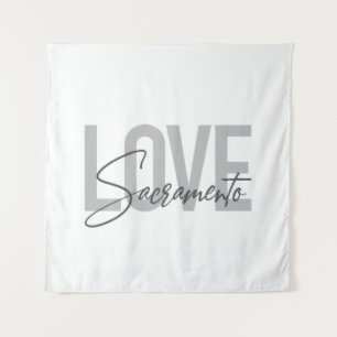 Eenvoudig, cool, modern design of Love Sacramento Wandkleed