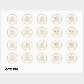 Eenvoudig Cream Whimsical Script Fun Cute Party Tr Ronde Sticker (Vel)