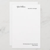 Eenvoudig Creatief Modern Minimalistisch Uw Naam D Briefpapier (Voorkant / Achterkant)