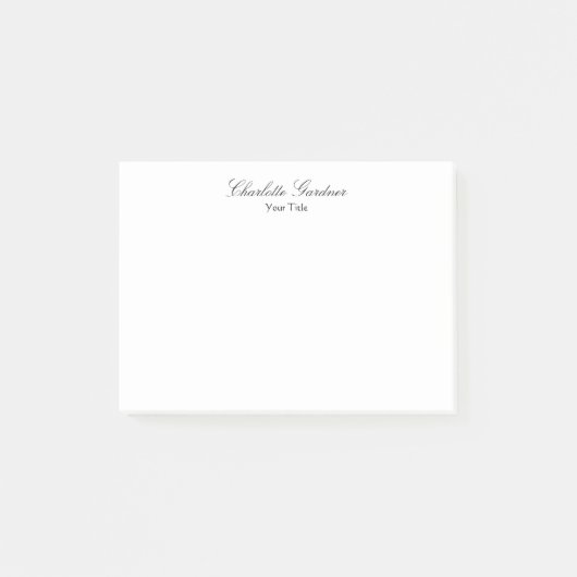 Eenvoudig creatief, uniek, modern wit post-it® notes (Voorkant)