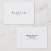 Eenvoudig creatief, uniek, modern wit visitekaartje (Voorkant / Achterkant)