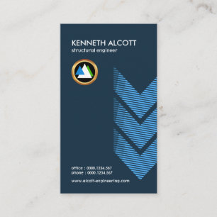 Eenvoudig Creative Structural Arrow Lines Engineer Visitekaartje