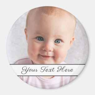 Eenvoudig Creëer je eigen foto toevoegen Logo Foto Magneet