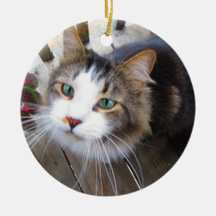 Eenvoudig Creëer uw eigen foto's toevoegen 2 aange Keramisch Ornament