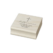 Eenvoudig Cross Script Familie Retouradres Rubberstempel (Stempel)