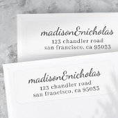Eenvoudig Cursief Script Elegant Chic Return-adres Etiket