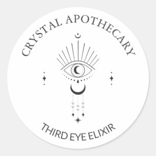 Eenvoudig Cute Apothecary Third Eye Ronde Sticker