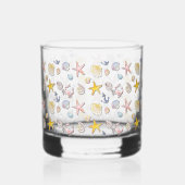 Eenvoudig Cute Strand Design Whisky Glas (Achterkant)