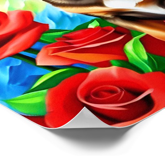 Eenvoudig dachshund Puppy Dog Print Art (Hoek)