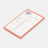 Eenvoudig Dagelijks Planner Notitieblok Post-it® Notes (Schuin)