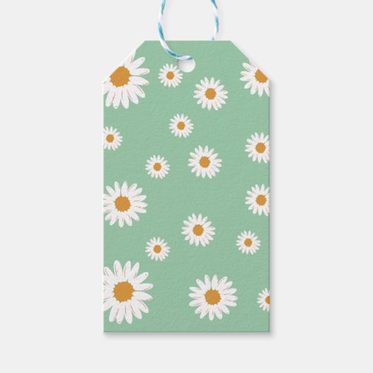 Eenvoudig Daisy Gift Label Cadeaulabel (Voorkant)