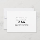 Eenvoudig dank u Script Business Branding Logo Bedankkaart (Achterkant)