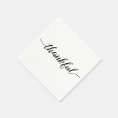 Eenvoudig dankbaar elegant script servet (Hoek)