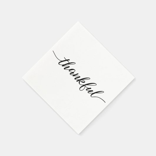 Eenvoudig dankbaar elegant script servet (Hoek)