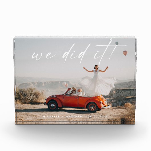 Eenvoudig dat we het huwelijk hebben getekend foto (Voorkant)