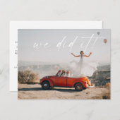 Eenvoudig dat we het huwelijk hebben getekend foto briefkaart (Voorkant / Achterkant)