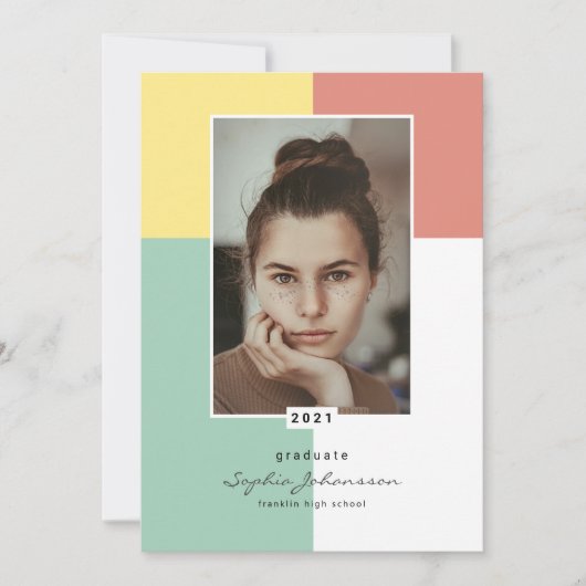 Eenvoudig de aankondiging van het Afstuderen Elega (Voorkant)