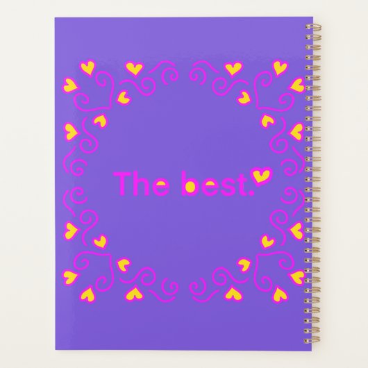 Eenvoudig “de beste” cadeau  planner (Achterkant)