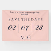 EENVOUDIG DE DATUM OXFORD BLAUW EN BABY PINK BEWAR SPANDOEK (Horizontaal)