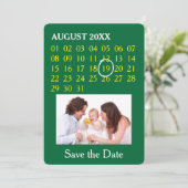 Eenvoudig de Kalender van de Douane + uw foto, bac Save The Date (Staand voorkant)