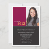 Eenvoudig de moderne rode afstuderen klasse van ui kaart (Voorkant)